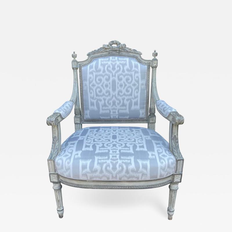 Antique Louis XVI Style Petit Fauteuil Arm Chair