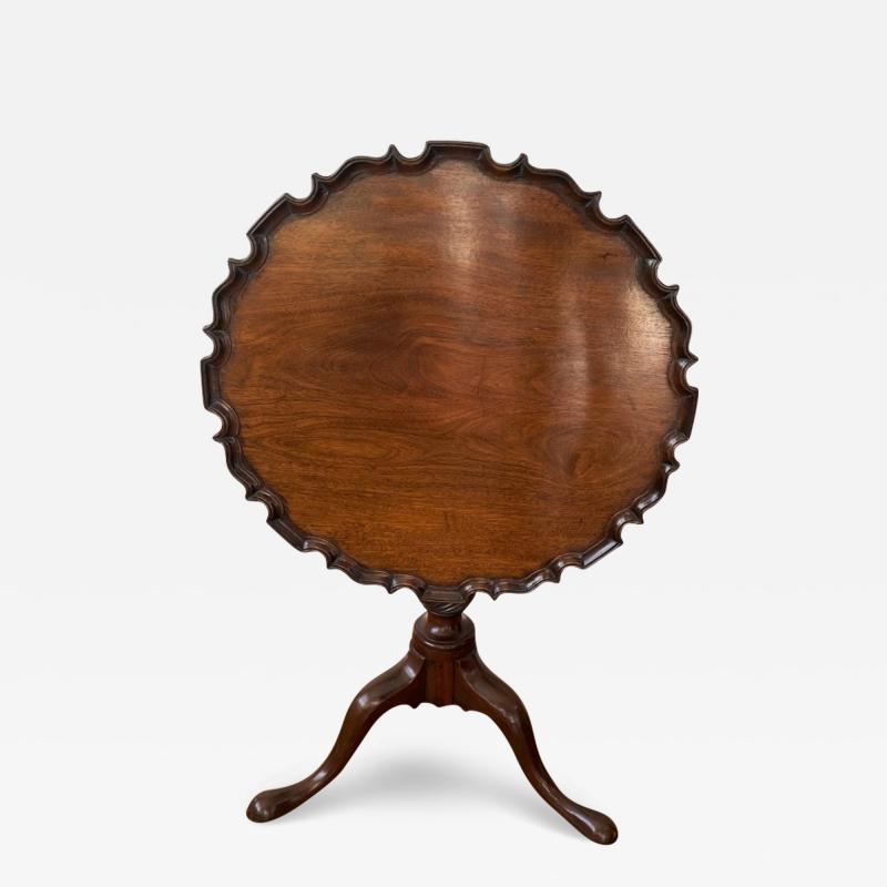 Antique Mahogany Piecrust Tilt Top Tripod Table