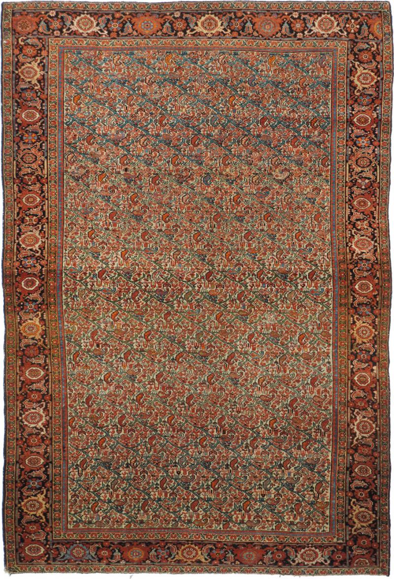 Antique Malayer Rug 4 4 x 6 2 