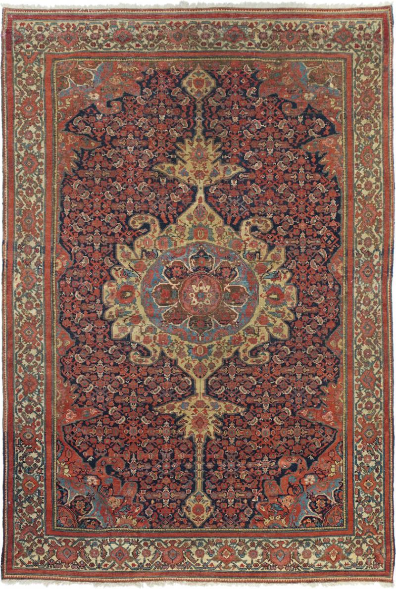 Antique Malayer Rug 4 5 x 6 3 