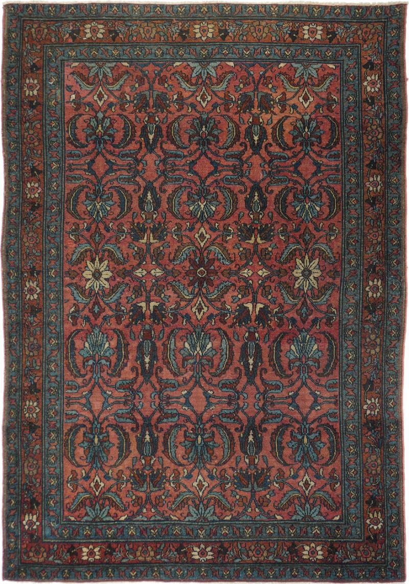 Antique Malayer Rug 4 7 x 6 5 