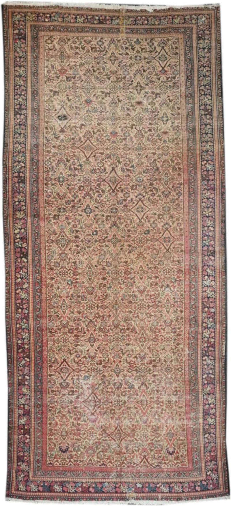 Antique Malayer Shabby Chic Rug 5 9 x 12 9 