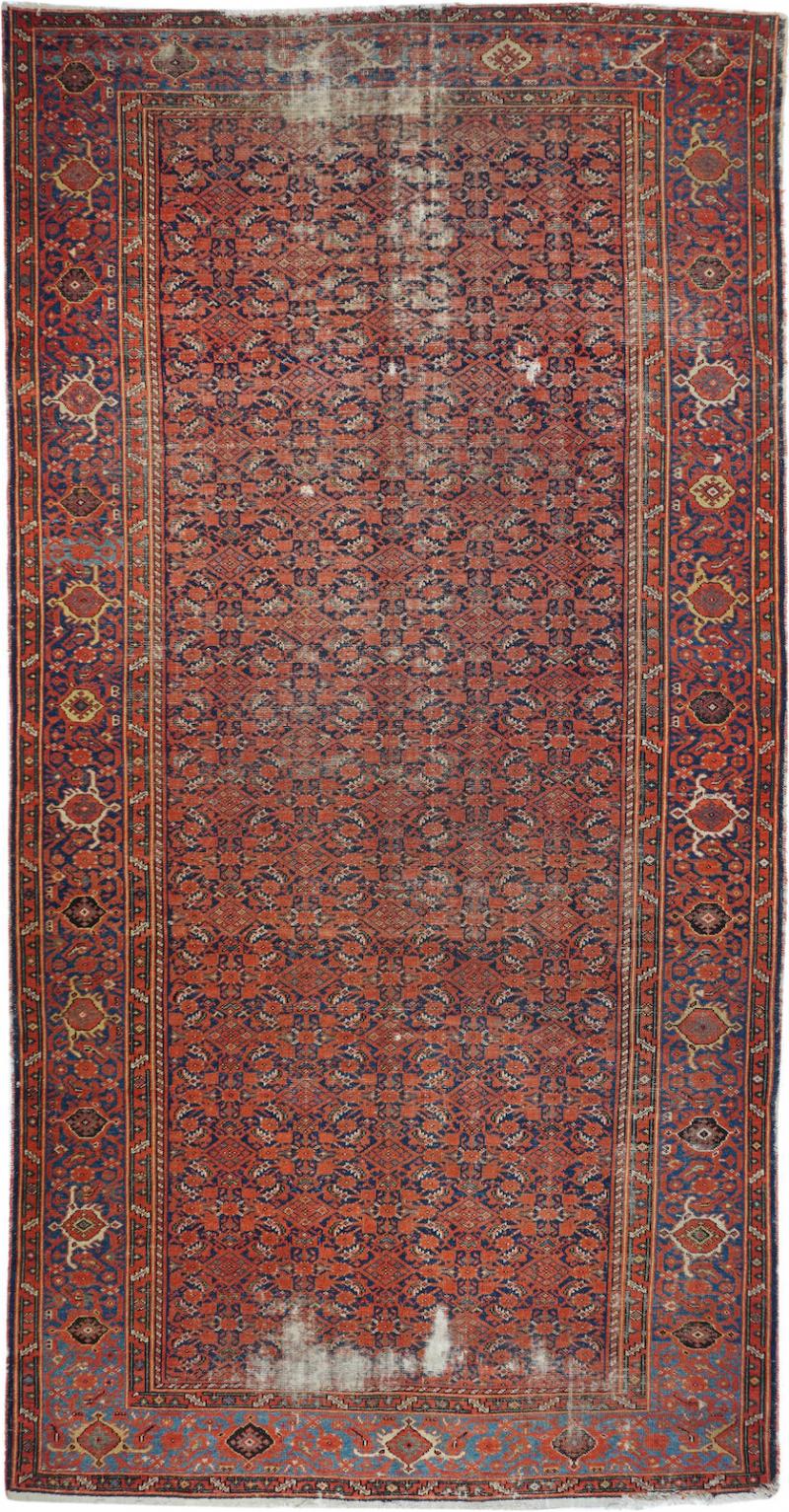 Antique Malayer Shabby Chic Rug 6 6 x 12 8 