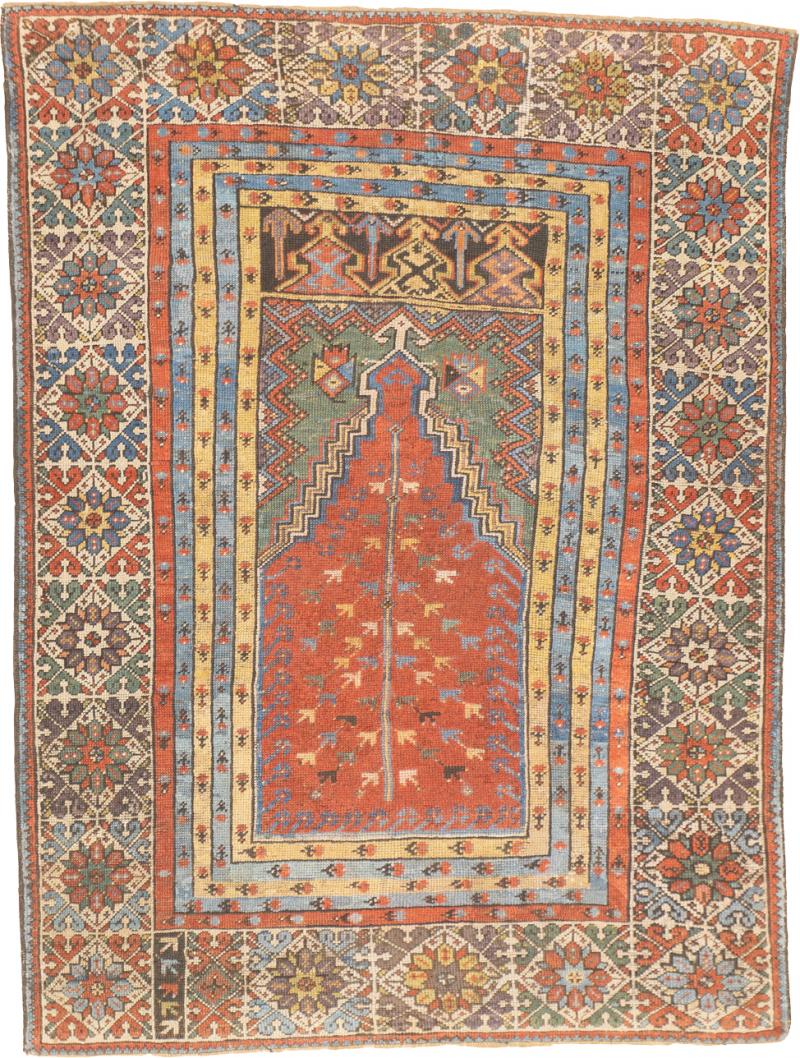 Antique Merkur mujar kirshehir Rug 38 x 410 