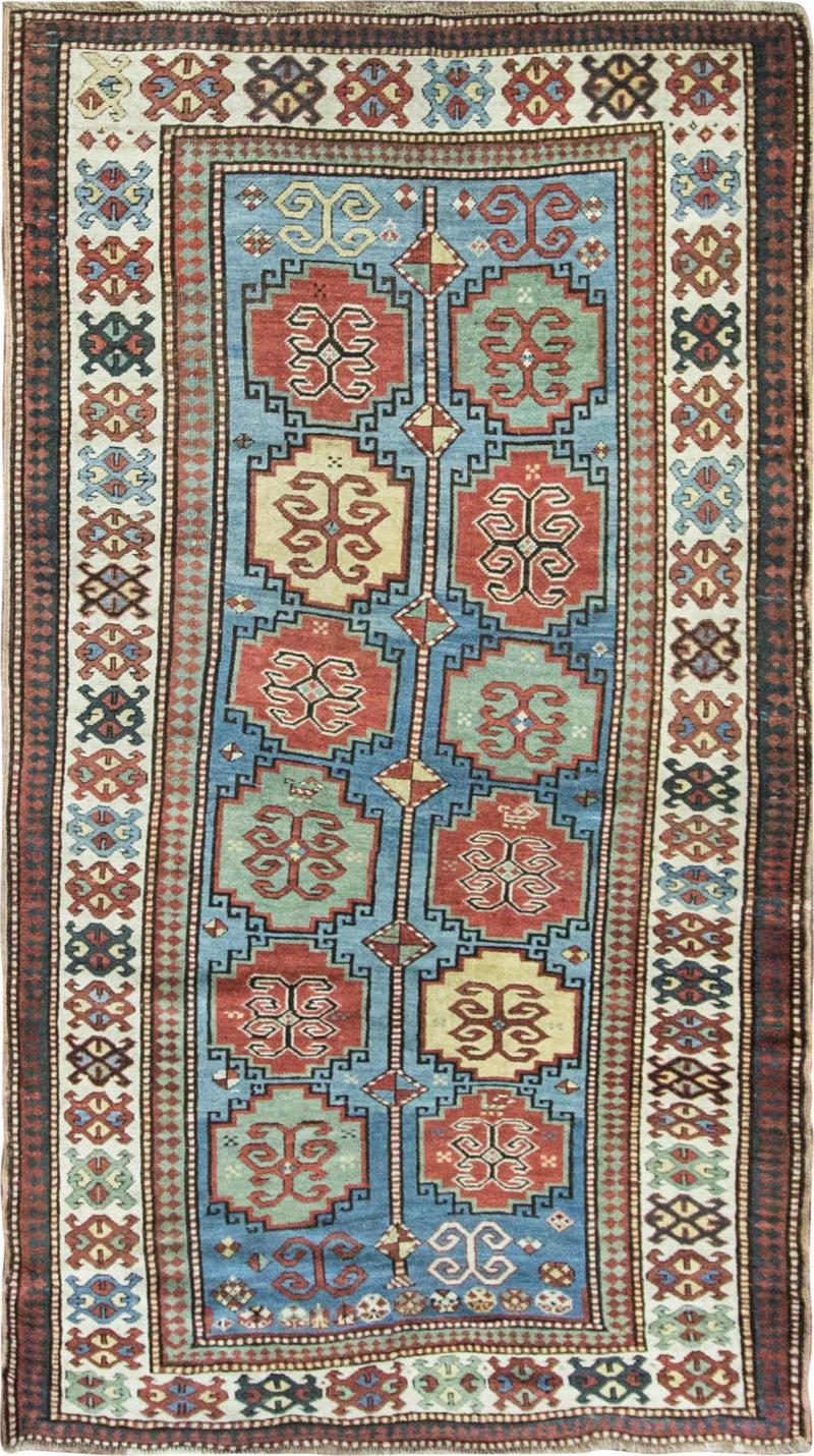 Antique Moghan Kazak Rug