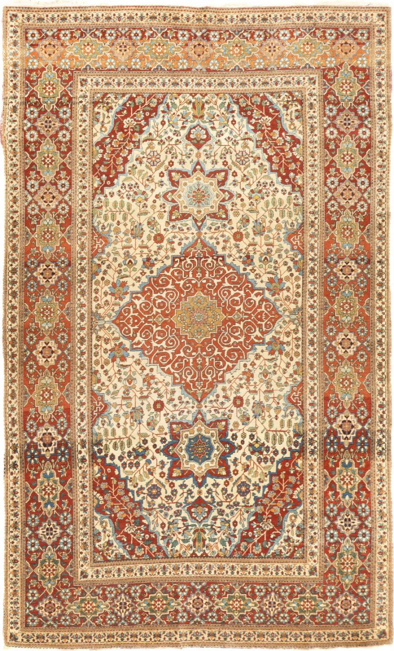 Antique Mohtasham Kashan Rug 4 5 x 7 3 