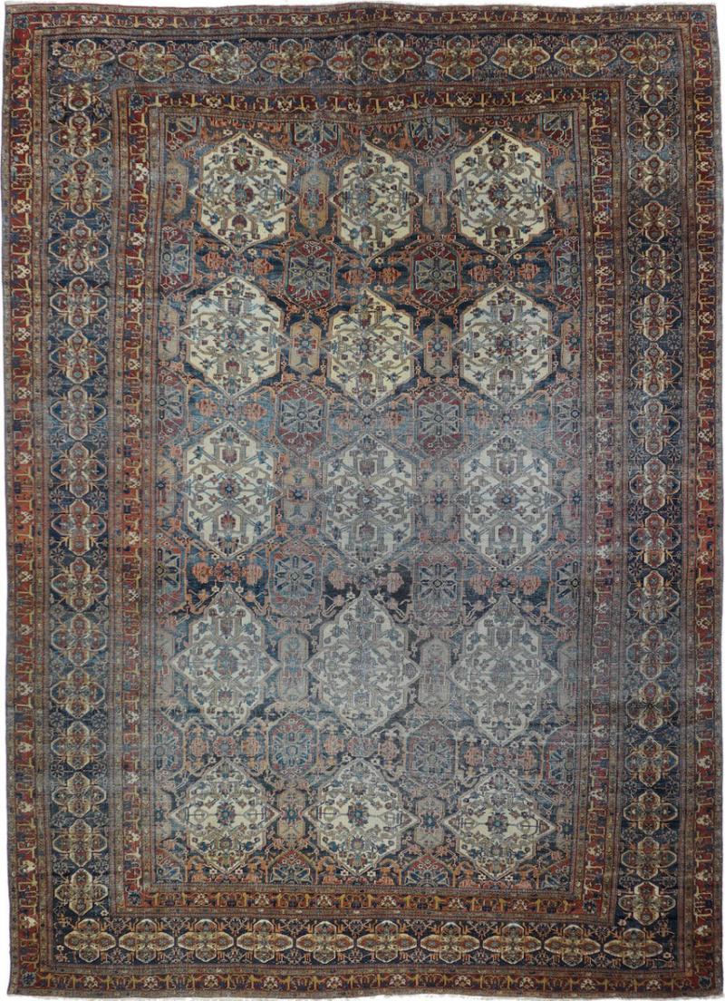 Antique Mohtasham Kashan Rug 7 5 x 10 1 