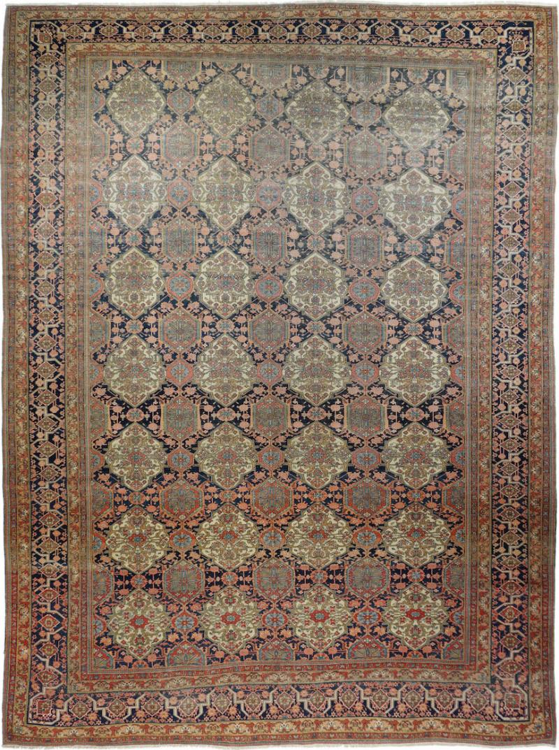 Antique Mohtasham Kashan Rug 7 6 x 10 3 