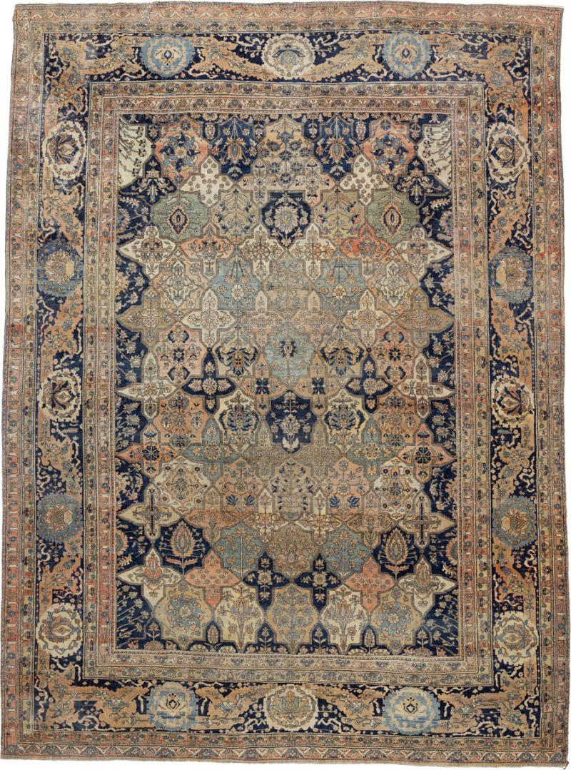 Antique Mohtasham Kashan Rug 84 x 113 