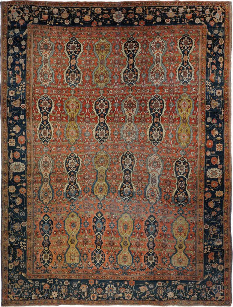 Antique Mohtasham Rug 9 3 x 12 11 