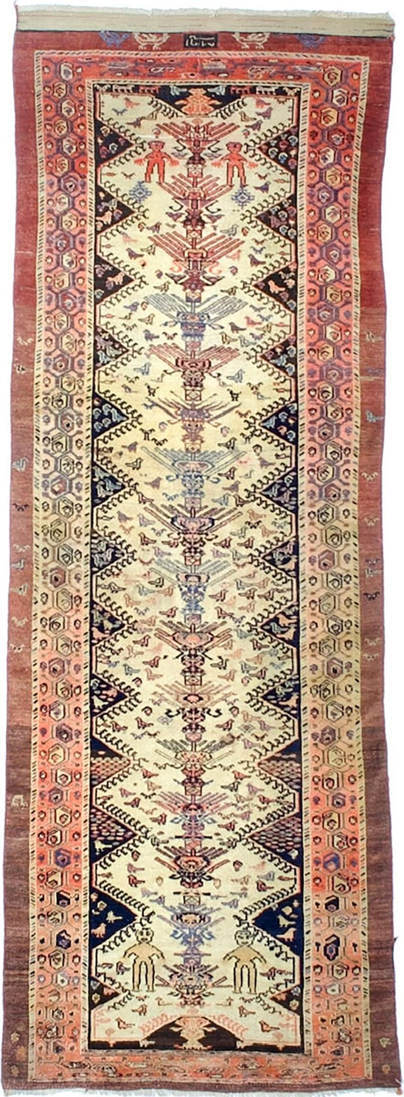 Antique NW Persian Short Runner 210 x 8 x 3 