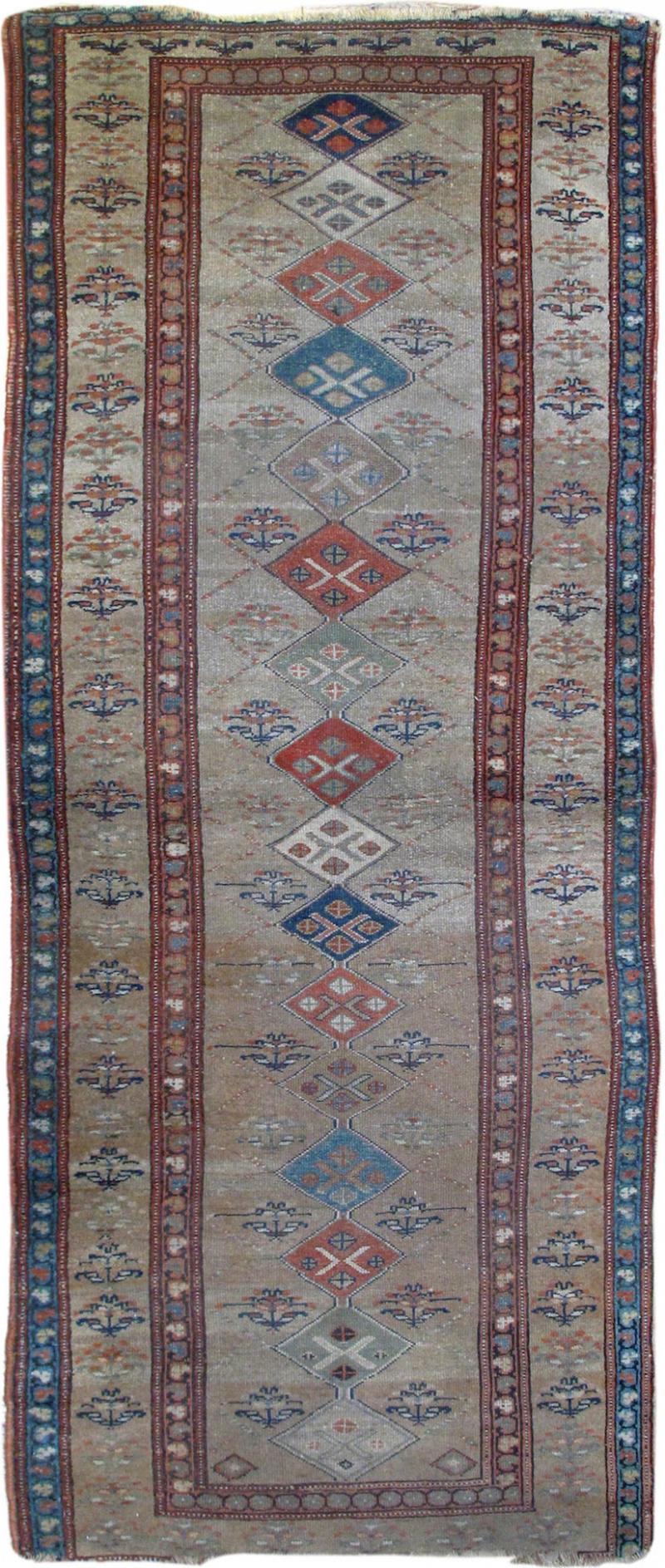 Antique North West Persian Rug 3 11 x 9 5 