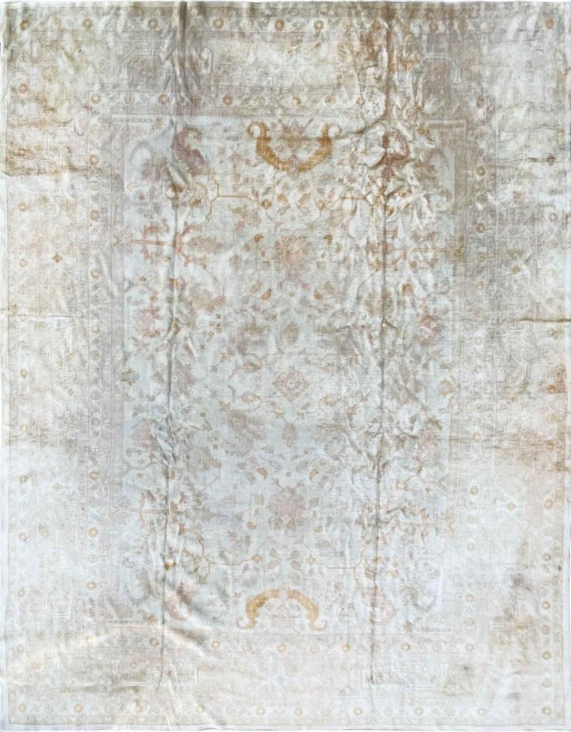 Antique Oushak Carpet Muted colors 117 148 