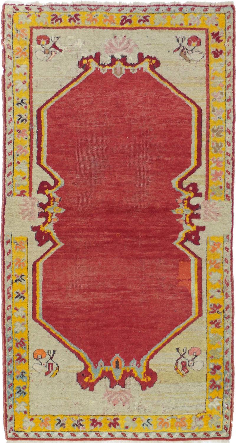 Antique Oushak Rug 24 x 46