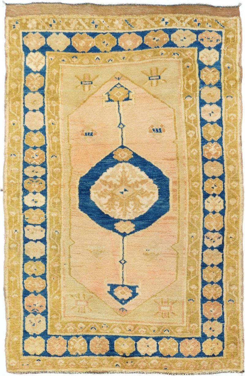 Antique Oushak Rug 3 10 x 5 10 