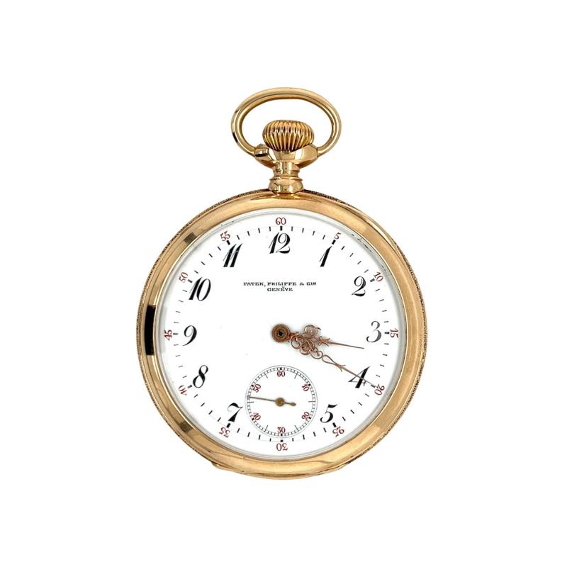 Antique Patek Philippe Pocket Watch 258729 in 18k Gold With Arabic Numerals