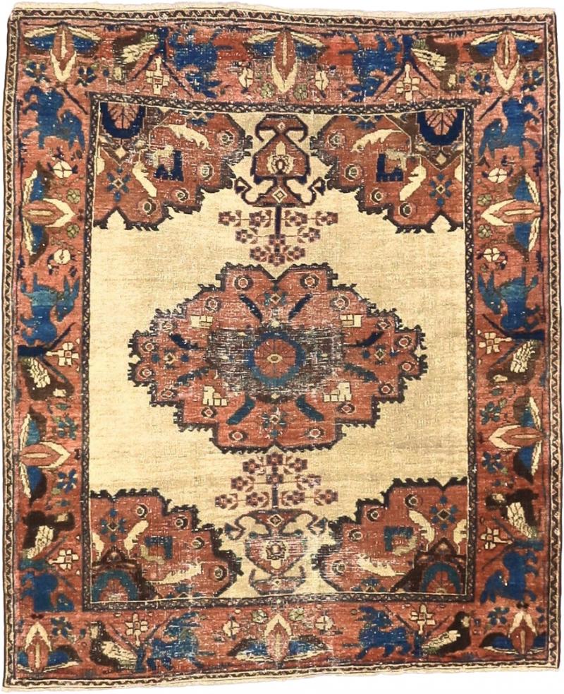 Antique Persian Afshar Rug 34 x 40 