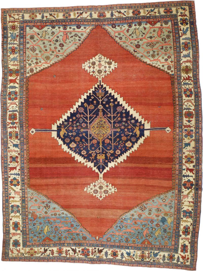 Antique Persian Bakhshayesh Rug 10 0 x 13 0 