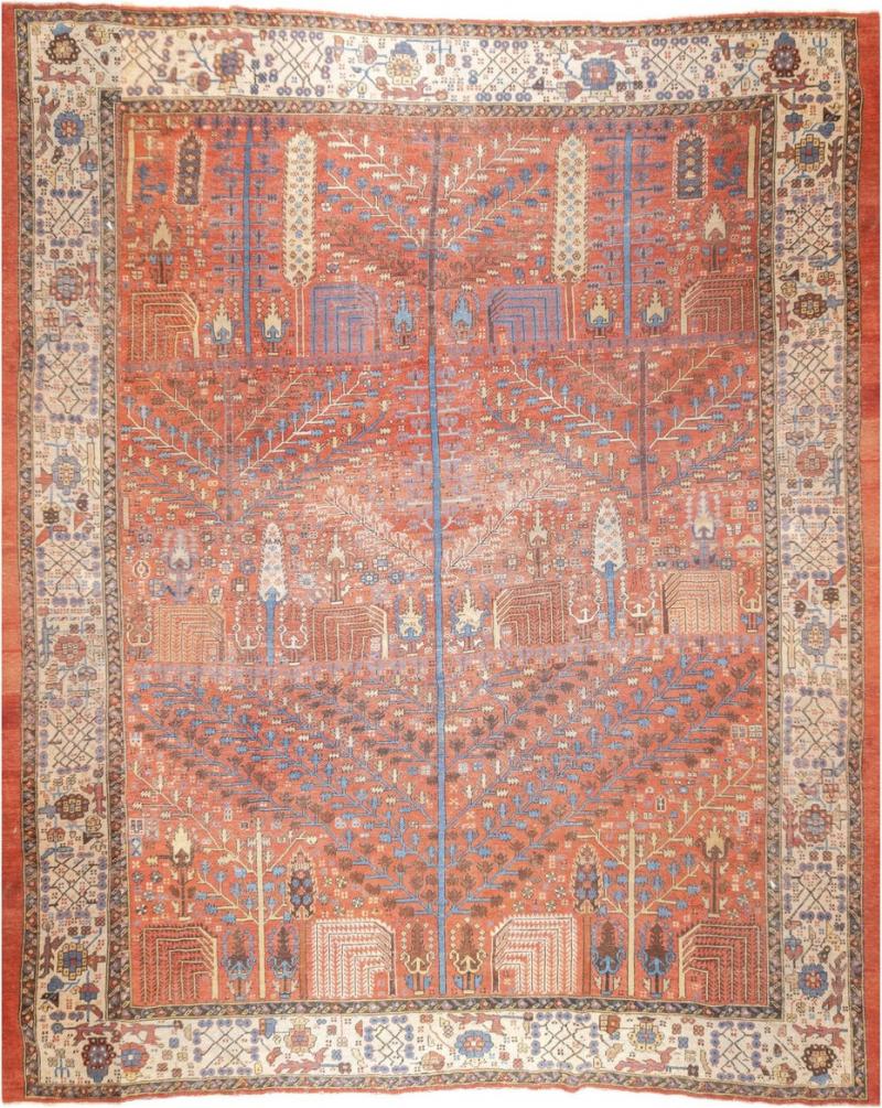 Antique Persian Bakhshayesh Rug 9 5 x 11 4 