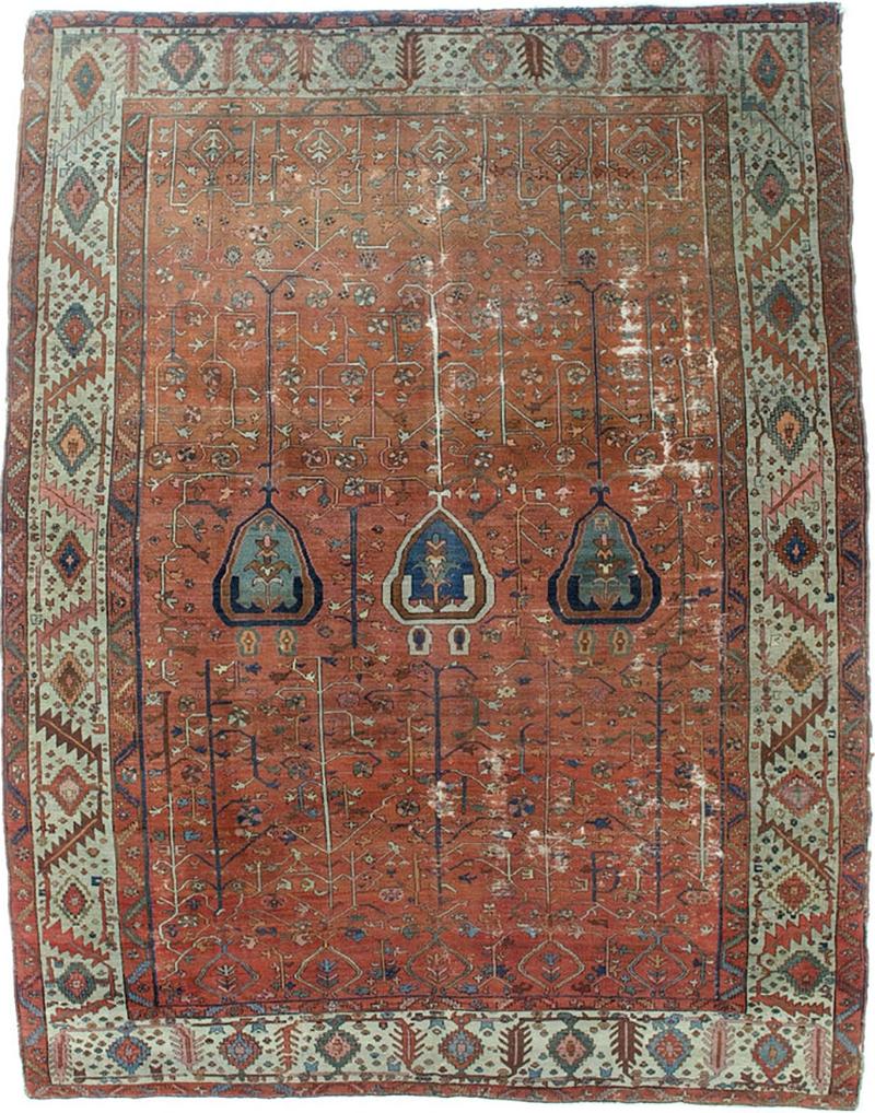 Antique Persian Bakhshayesh Rug 9 8 x 12 2 