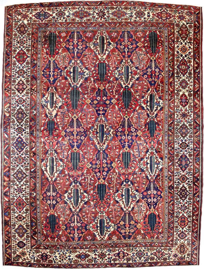 Antique Persian Bakhtiari Rug 10 6 x 14 1 