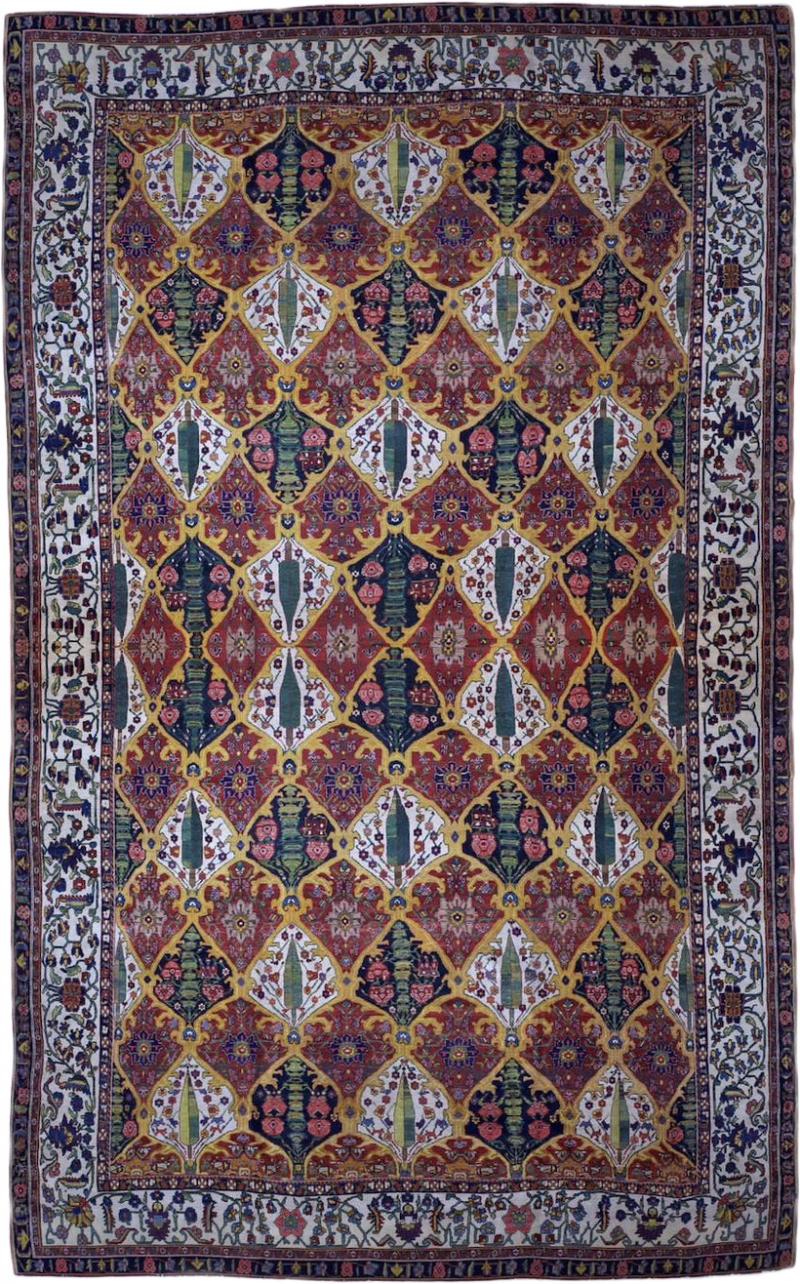 Antique Persian Bakhtiari Rug 13 10 x 22 5 
