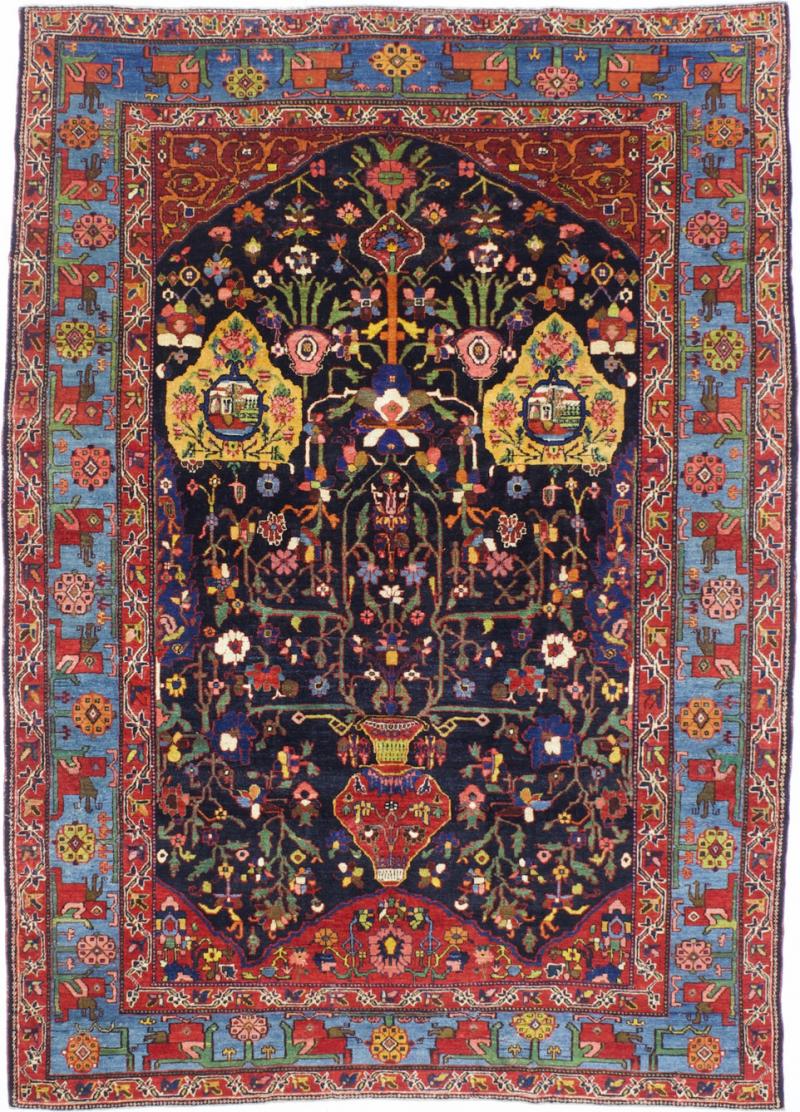 Antique Persian Bakhtiari Rug 5 5 x 7 7 