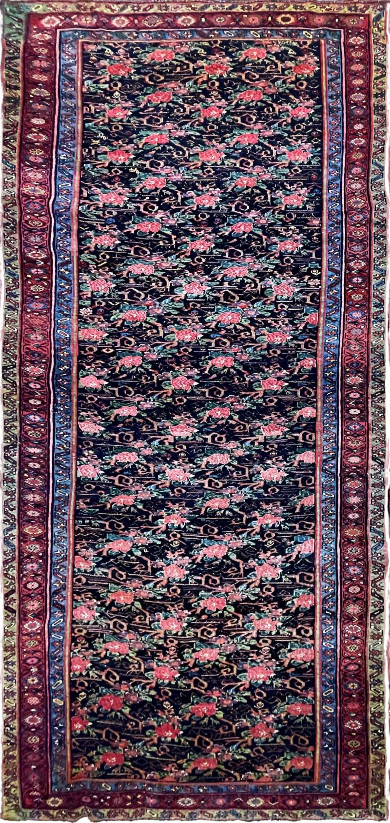 Antique Persian Bijar Halvayi Carpet French Design