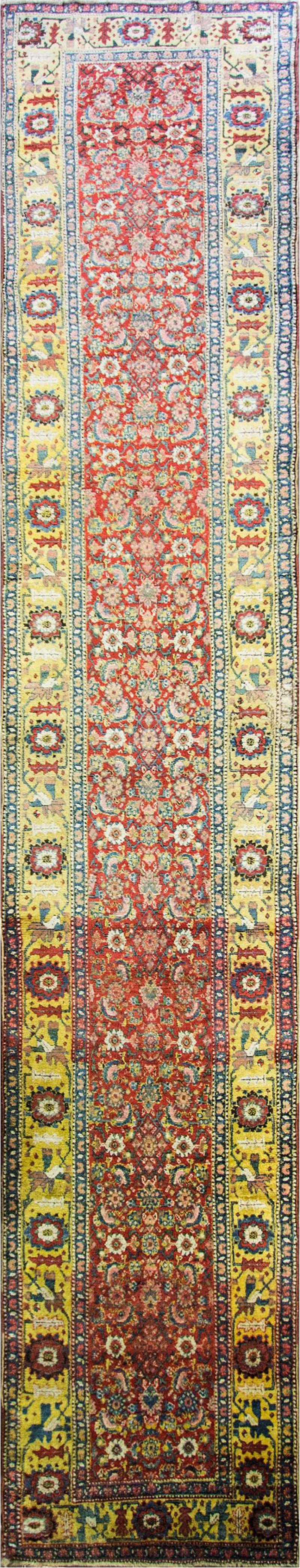 Antique Persian Bijar Runner Gallery Carpet