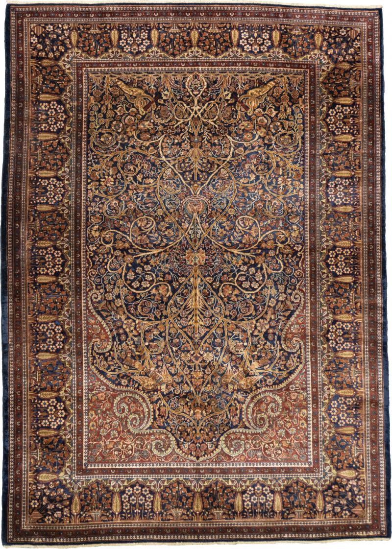 Antique Persian Dabir Kashan Manchester Rug 5 0 x 6 11 