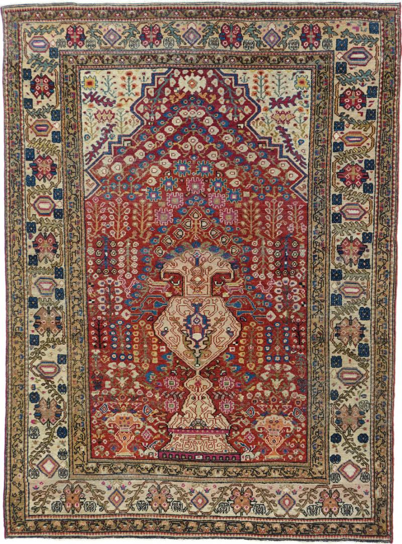 Antique Persian Farahan Rug 4 9 x 6 7 