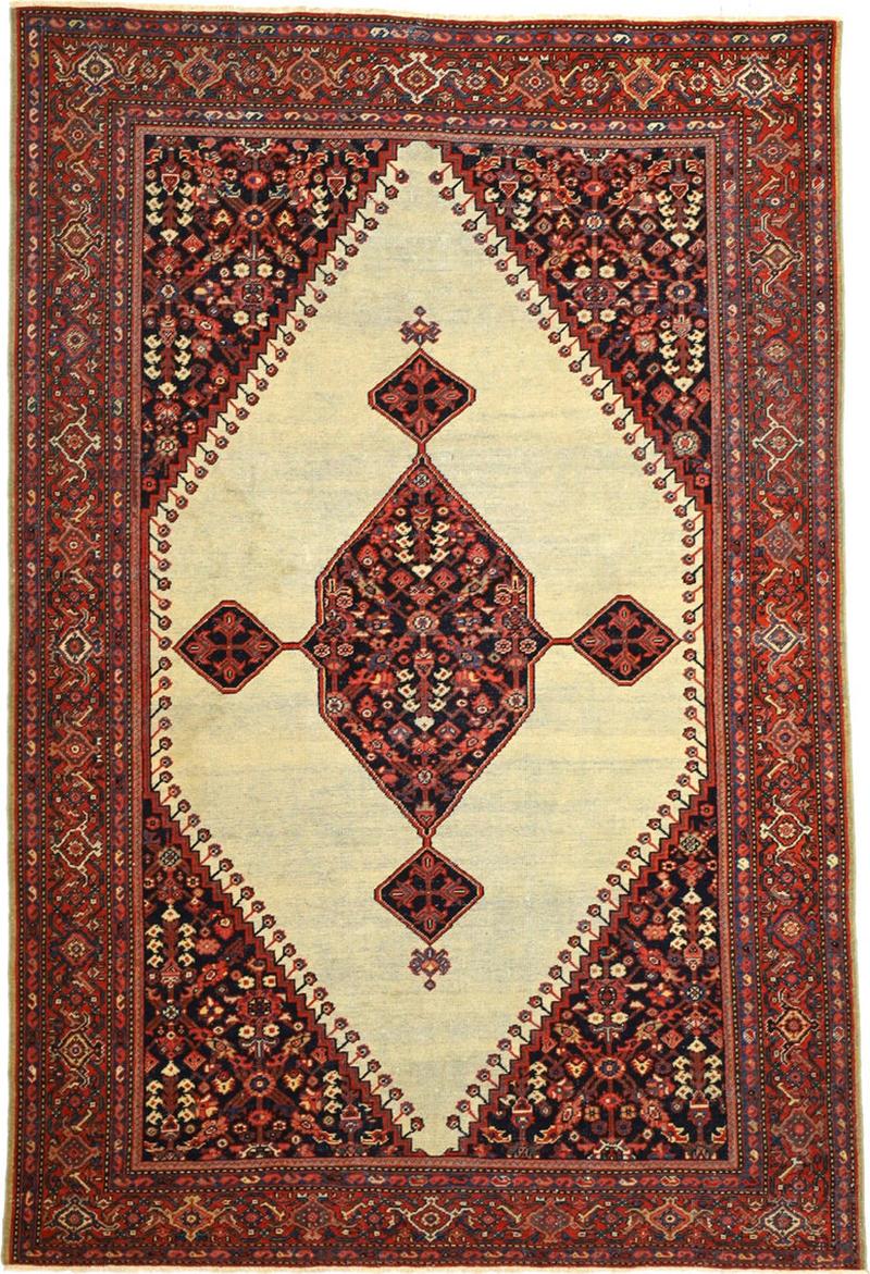 Antique Persian Farahan Rug 46 x 68 