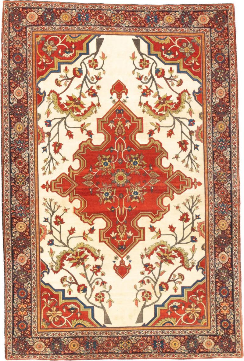 Antique Persian Farahan Sarouk Rug 4 2 x 6 3 