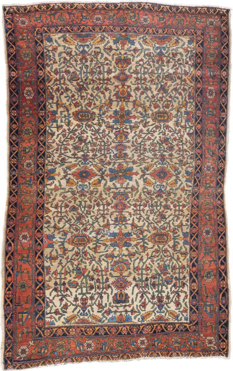 Antique Persian Farahan Sarouk Rug 4 2 x 6 6 