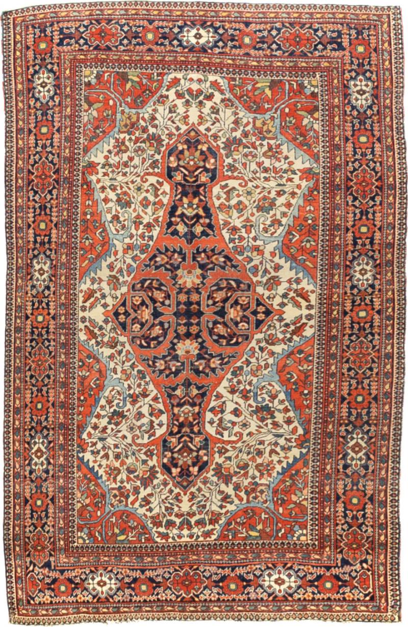 Antique Persian Farahan Sarouk Rug 43 x 611 