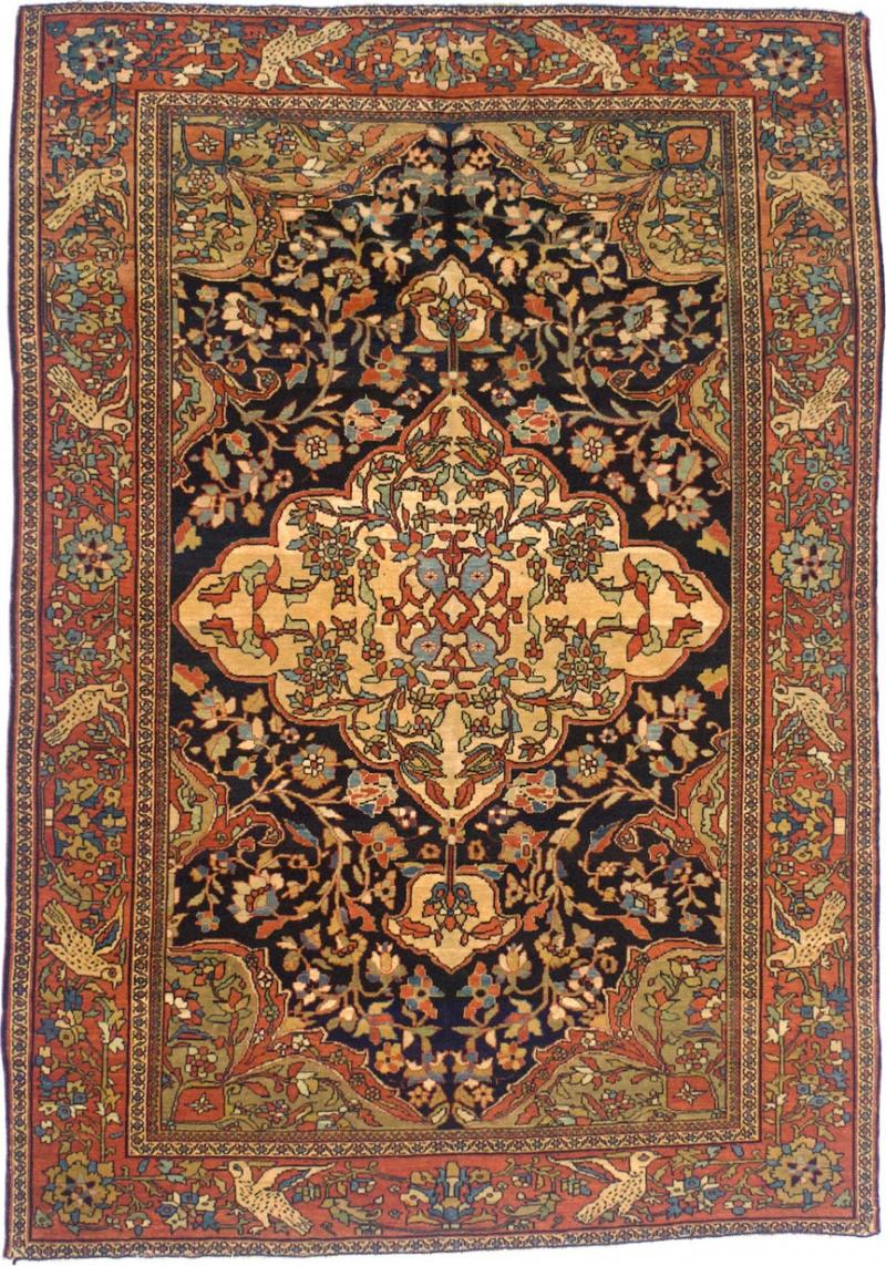 Antique Persian Farahan Sarouk Rug 46 x 66 