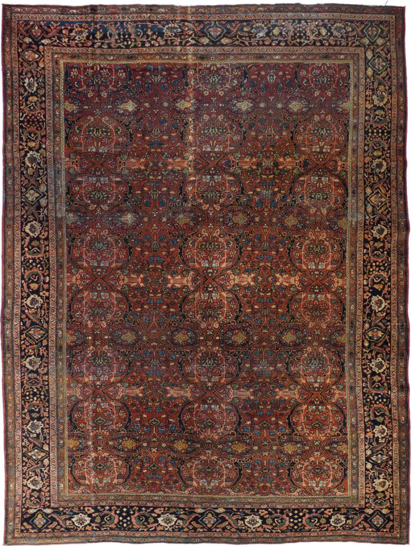 Antique Persian Farahan Sarouk Rug 8 0 x 10 8 
