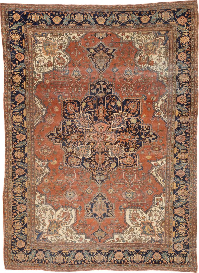 Antique Persian Farahan Sarouk Rug 8 5 x 11 6 