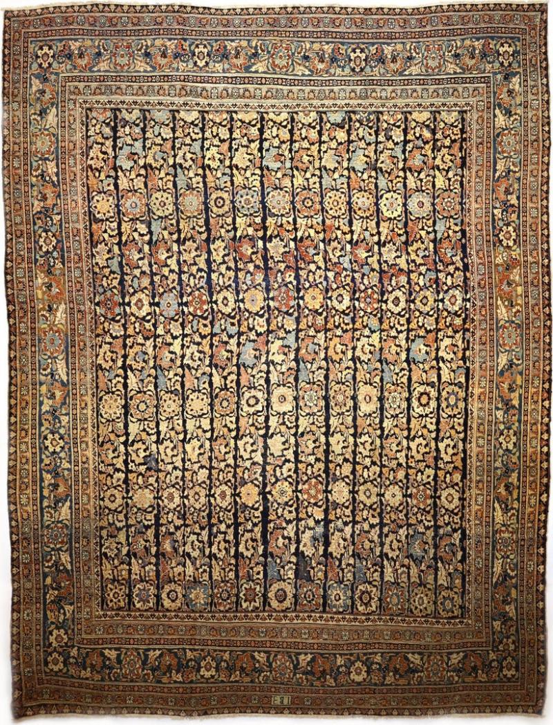 Antique Persian Haji Jalili Tabriz Rug 106 x 139 