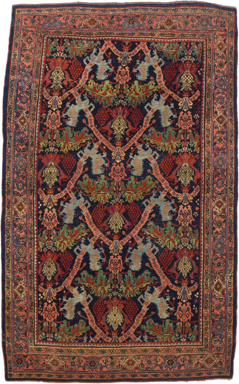Antique Persian Halvai Bidjar Rug 4 9 x 7 9 