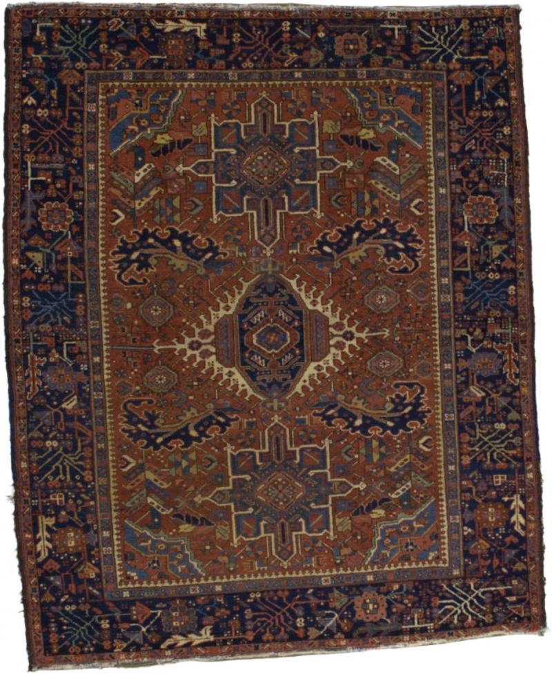Antique Persian Heriz Rug 4 10 x 6 2 