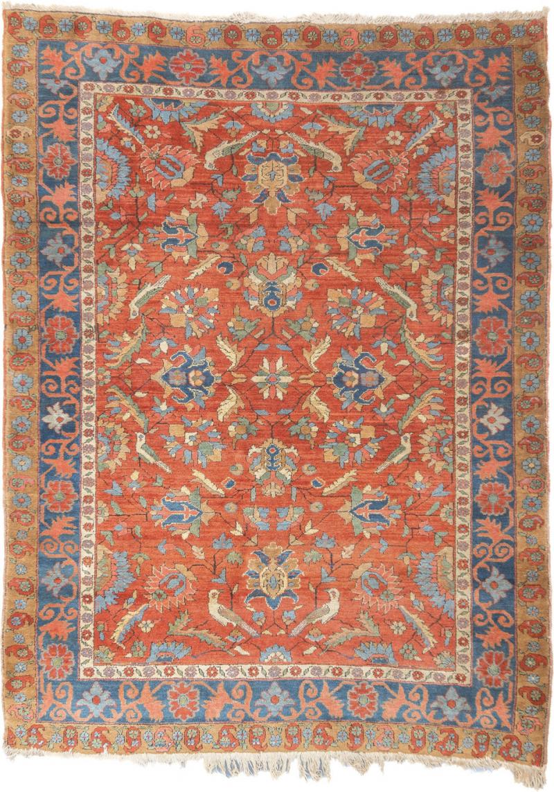 Antique Persian Heriz Rug 4 10 x 6 6 