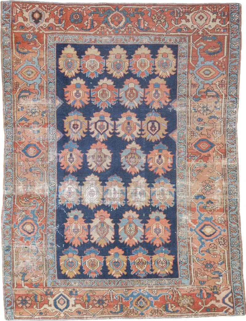Antique Persian Heriz Rug 4 2 x 5 6 