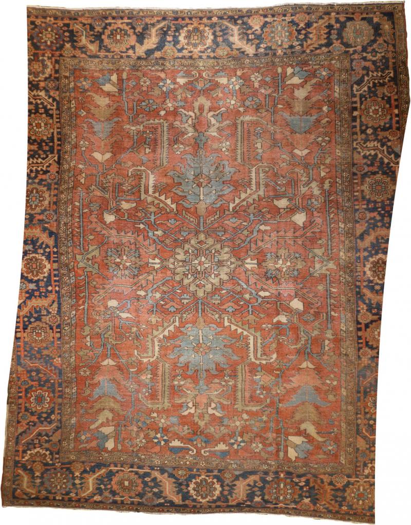 Antique Persian Heriz Rug 9 9 x 11 10 