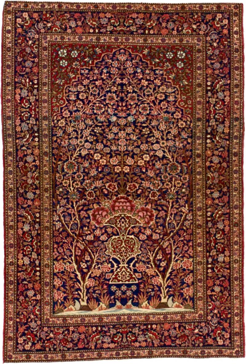 Antique Persian Isfahan One of Pair Rug 45 x 68 
