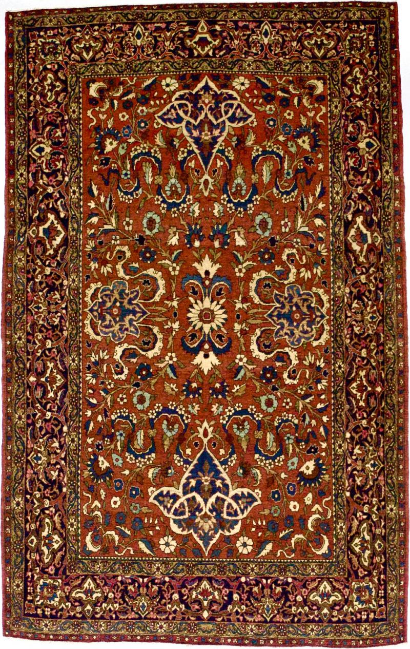 Antique Persian Isfahan Rug 46 x 7 x 3 