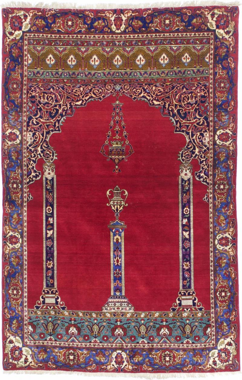 Antique Persian Kashan One of Pair Rug 43 x 6 x 8 