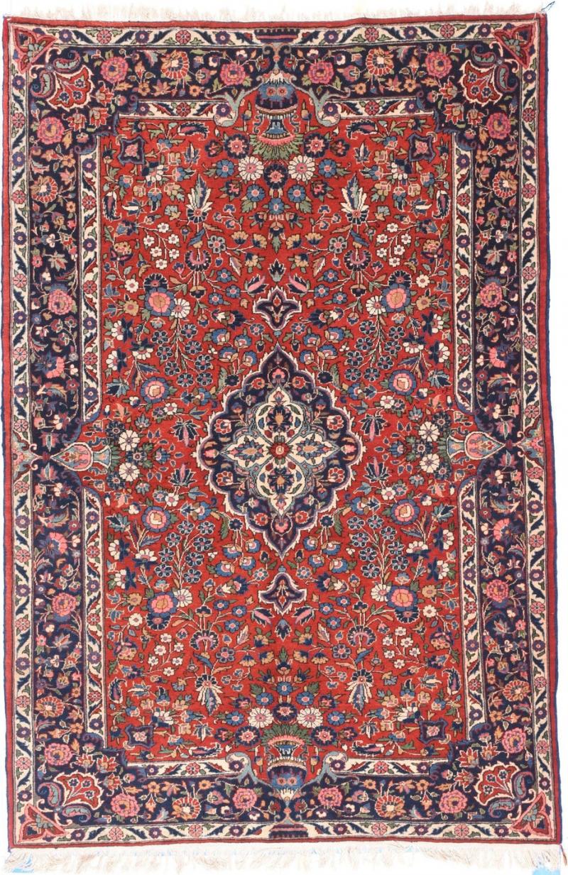 Antique Persian Kashan Rug 4 4 x 6 10 