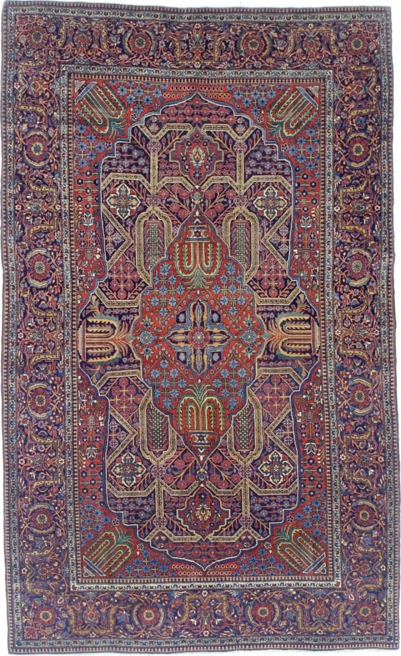 Antique Persian Kashan Rug 44 x 72 