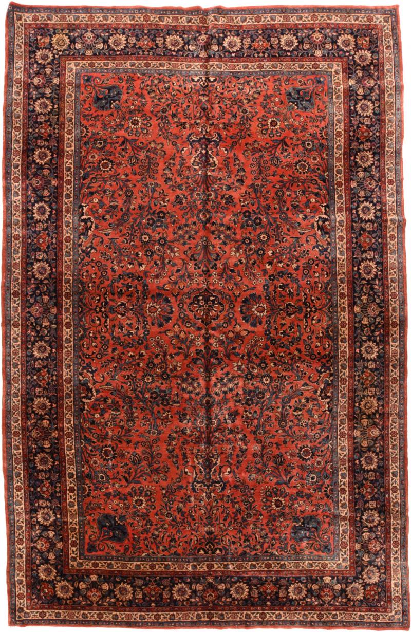 Antique Persian Kashan Rug 9 0 x 14 1 